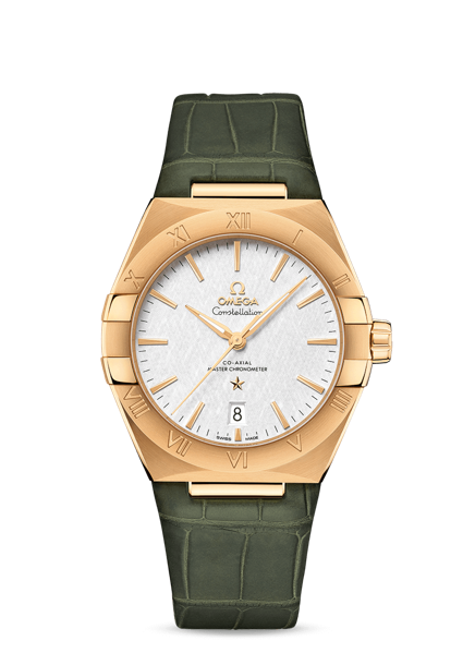 OMEGA Constellation Co-Axial Master Chronometer yellow gold on leather strap 39mm.
